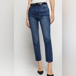 Reformation Liza Ultra High Rise Straight Jeans in Icarian size 30